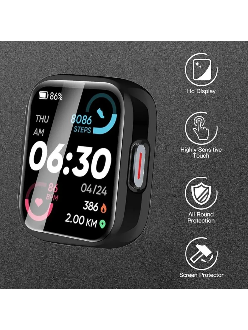 Clear TPU Case & Screen Protector for 1.8